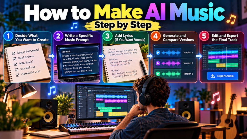 make ai music